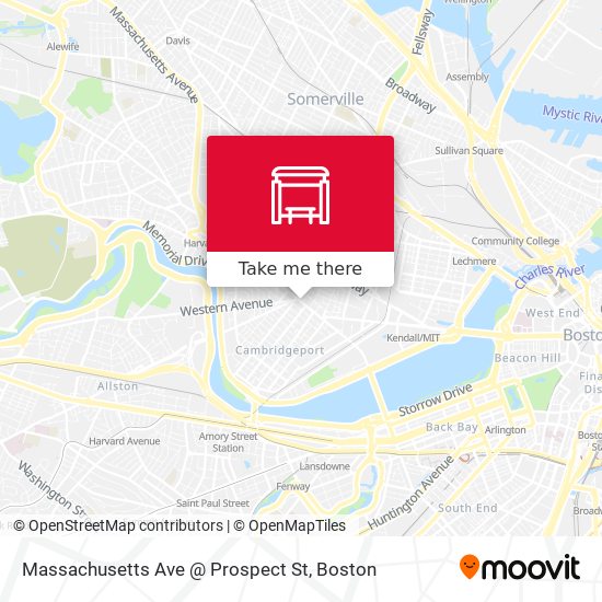 Massachusetts Ave @ Prospect St map