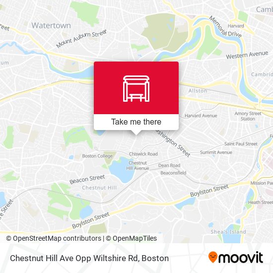 Chestnut Hill Ave Opp Wiltshire Rd map