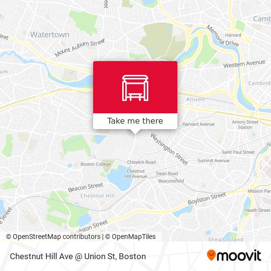 Chestnut Hill Ave @ Union St map