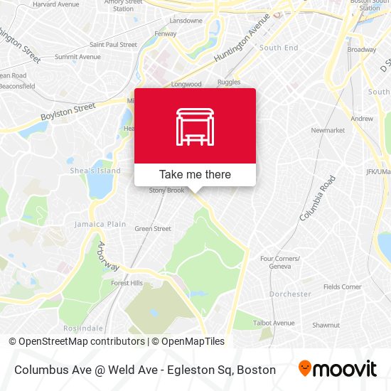 Mapa de Columbus Ave @ Weld Ave - Egleston Sq