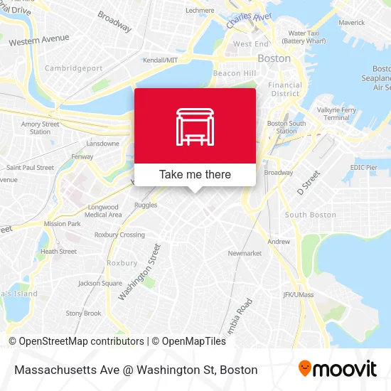 Mapa de Massachusetts Ave @ Washington St