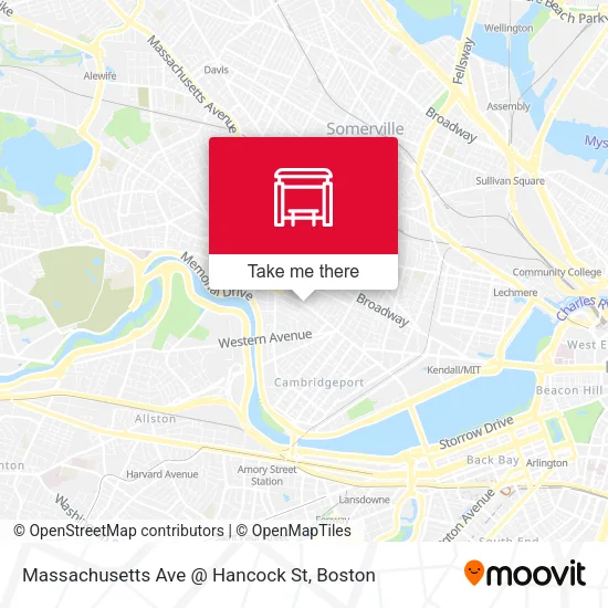 Mapa de Massachusetts Ave @ Hancock St