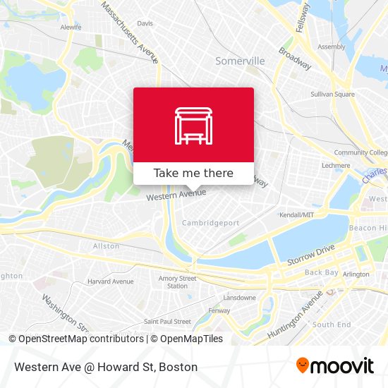 Western Ave @ Howard St map