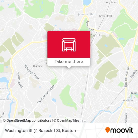 Washington St @ Rosecliff St map