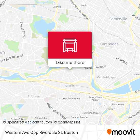 Western Ave Opp Riverdale St map