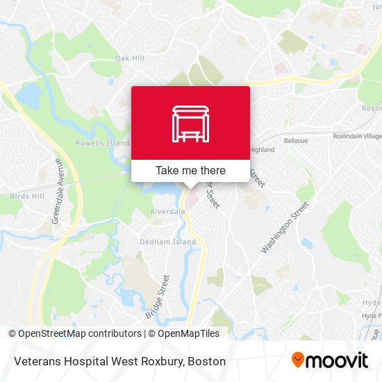 Veterans Hospital West Roxbury map