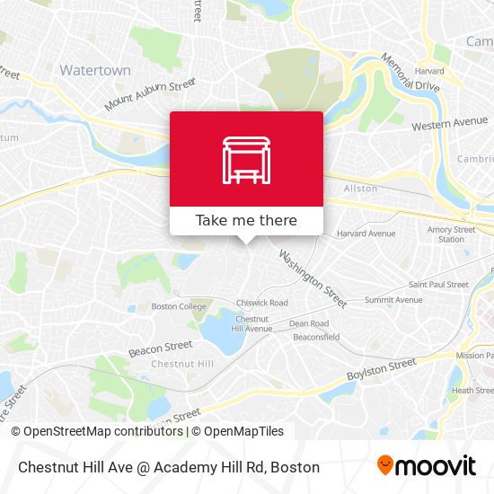 Chestnut Hill Ave @ Academy Hill Rd map