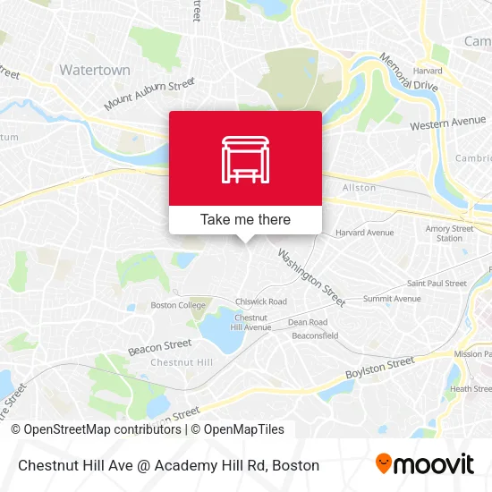 Mapa de Chestnut Hill Ave @ Academy Hill Rd