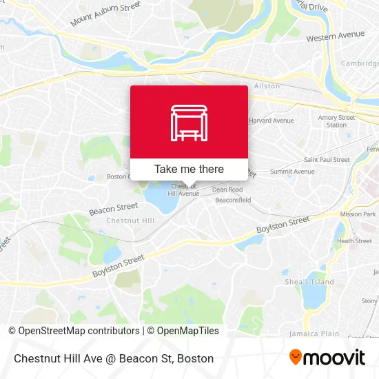 Mapa de Chestnut Hill Ave @ Beacon St