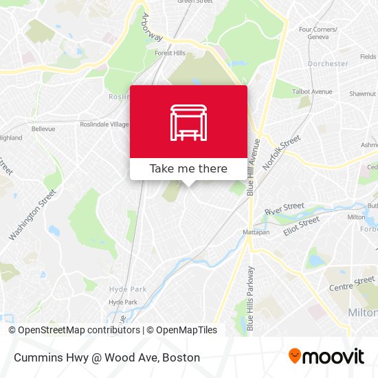 Cummins Hwy @ Wood Ave map