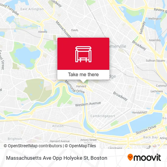 Massachusetts Ave Opp Holyoke St map