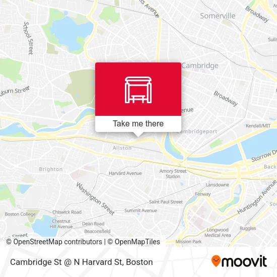 Mapa de Cambridge St @ N Harvard St