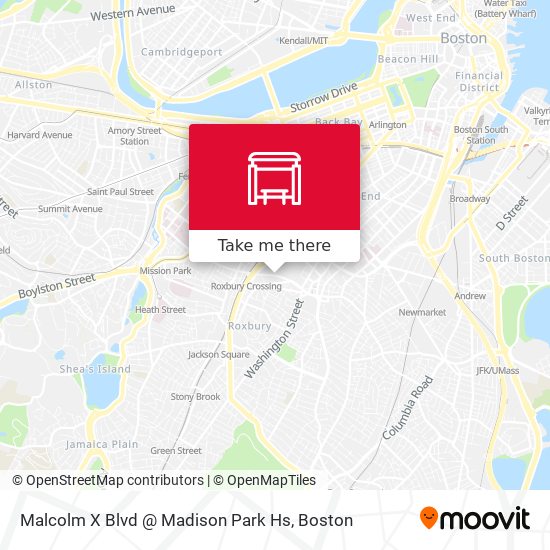 Mapa de Malcolm X Blvd @ Madison Park Hs