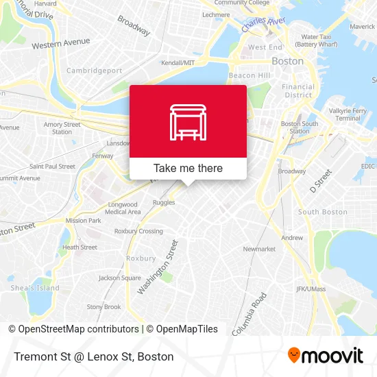 Mapa de Tremont St @ Lenox St
