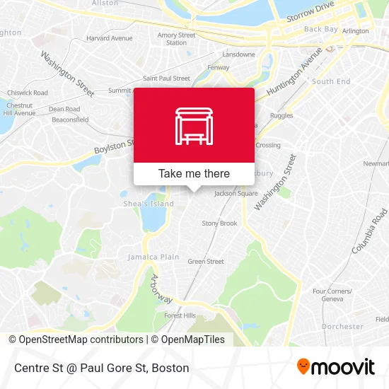 Mapa de Centre St @ Paul Gore St