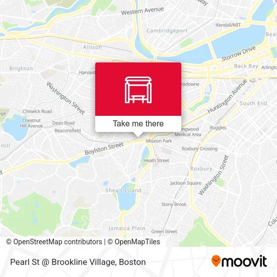Mapa de Pearl St @ Brookline Village