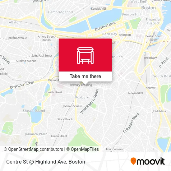 Centre St @ Highland Ave map