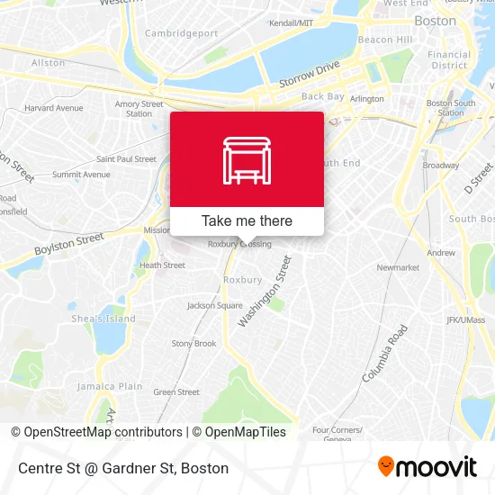 Mapa de Centre St @ Gardner St