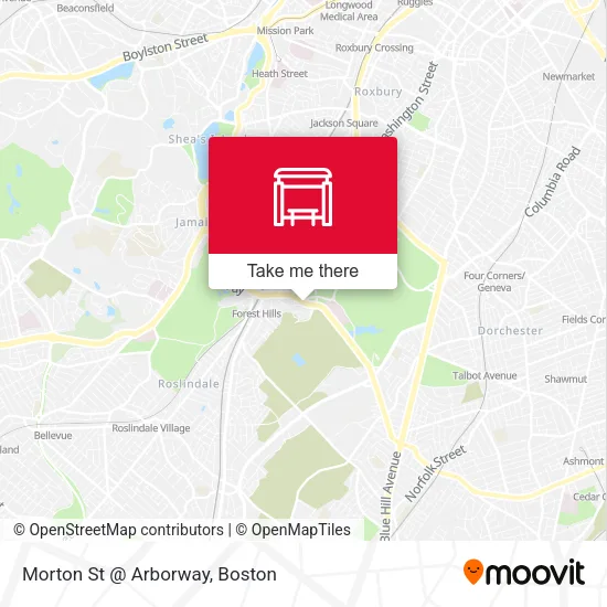 Mapa de Morton St @ Arborway