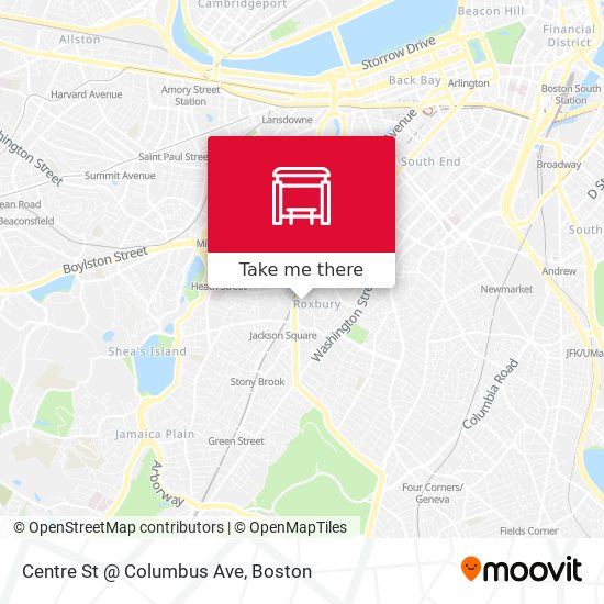 Mapa de Centre St @ Columbus Ave