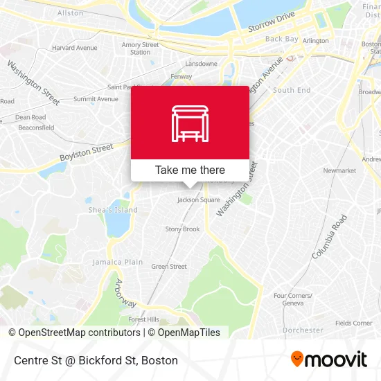 Mapa de Centre St @ Bickford St