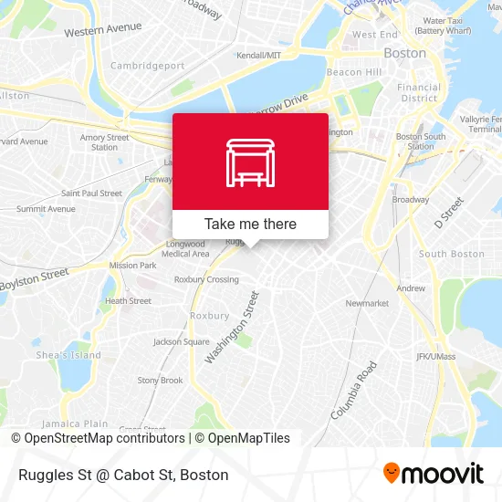 Ruggles St @ Cabot St map