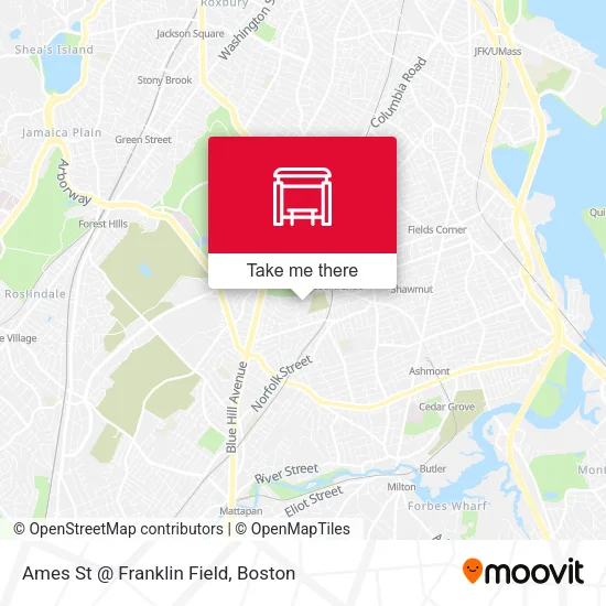 Ames St @ Franklin Field map