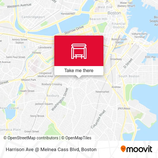 Mapa de Harrison Ave @ Melnea Cass Blvd