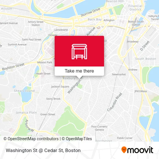 Mapa de Washington St @ Cedar St