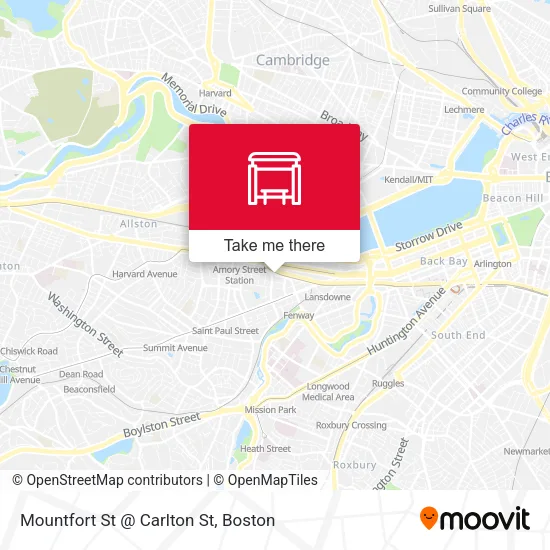 Mapa de Mountfort St @ Carlton St