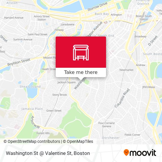 Washington St @ Valentine St map