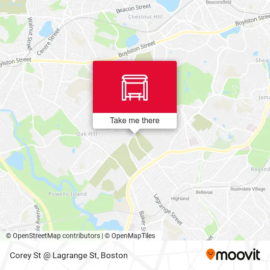 Mapa de Corey St @ Lagrange St