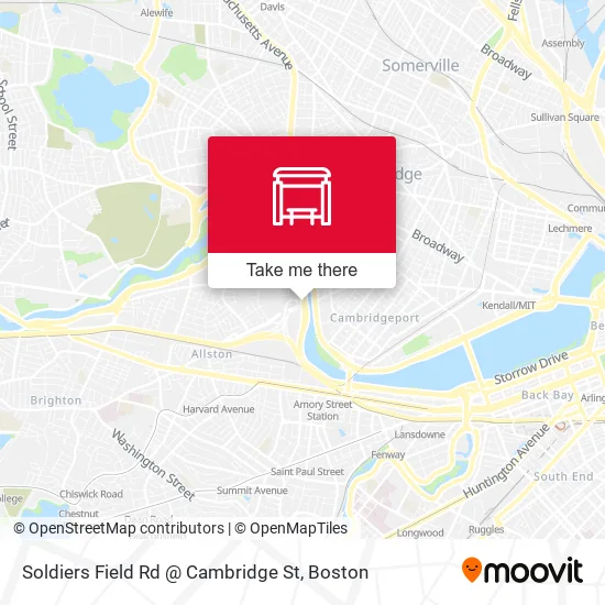 Mapa de Soldiers Field Rd @ Cambridge St