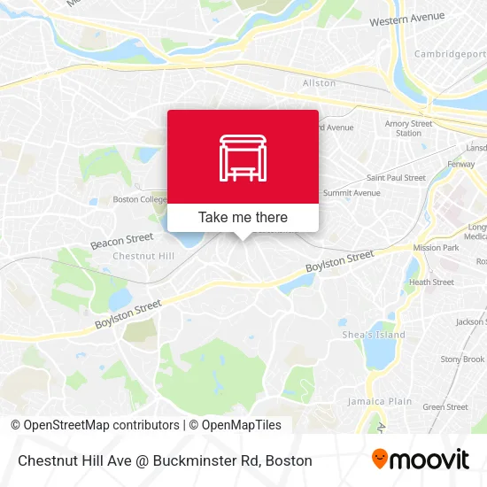 Chestnut Hill Ave @ Buckminster Rd map
