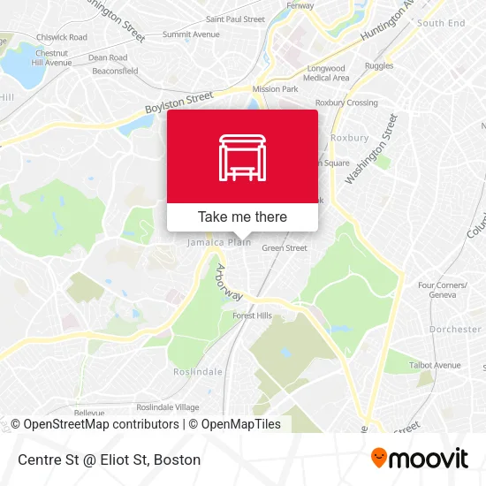Mapa de Centre St @ Eliot St