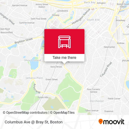 Mapa de Columbus Ave @ Bray St
