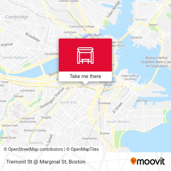 Tremont St @ Marginal St map