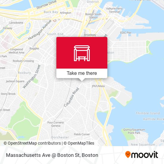 Massachusetts Ave @ Boston St map