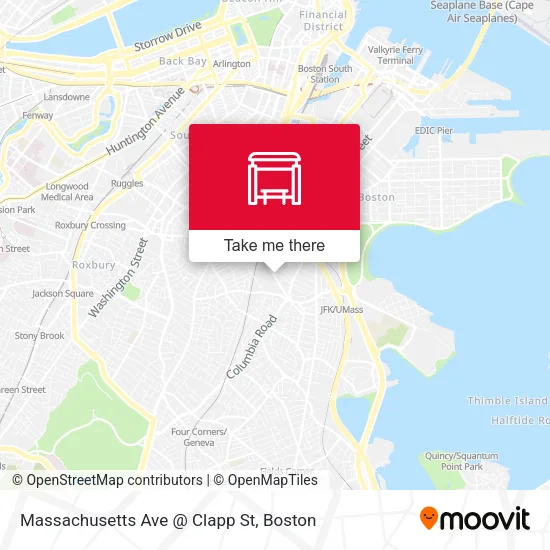 Mapa de Massachusetts Ave @ Clapp St