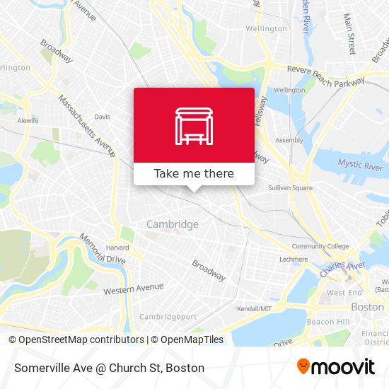 Somerville Ave @ Church St map