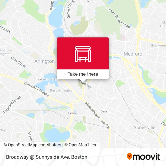 Broadway @ Sunnyside Ave map