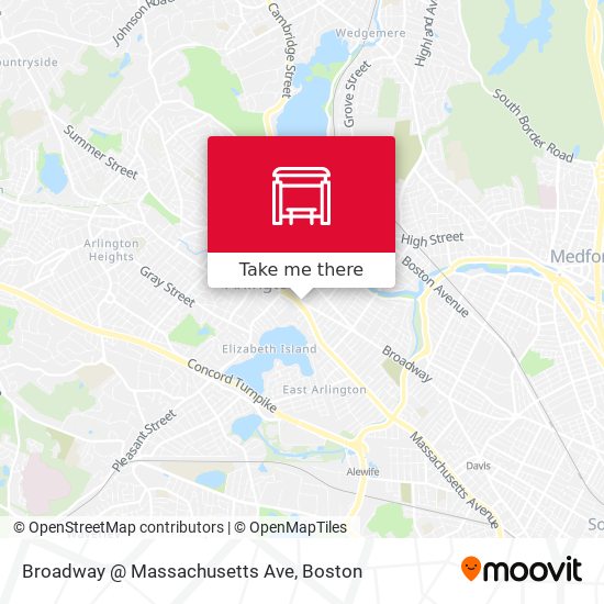 Mapa de Broadway @ Massachusetts Ave