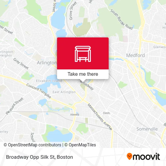 Mapa de Broadway Opp Silk St