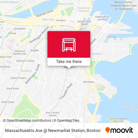 Massachusetts Ave @ Newmarket Station map