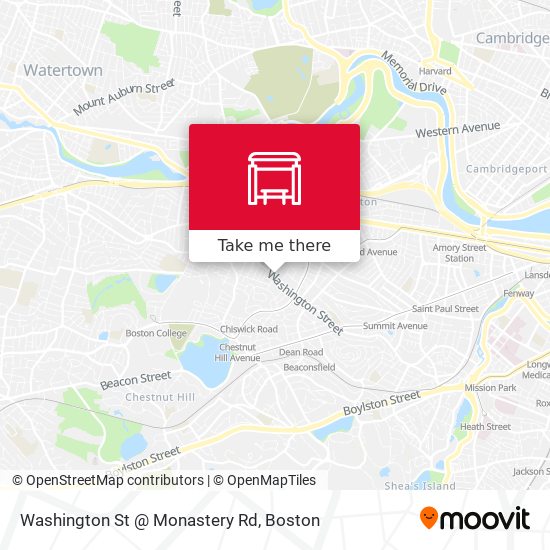 Washington St @ Monastery Rd map