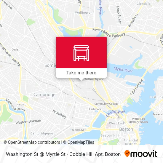 Washington St @ Myrtle St - Cobble Hill Apt map