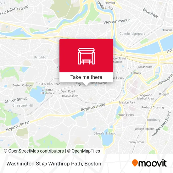 Washington St @ Winthrop Path map