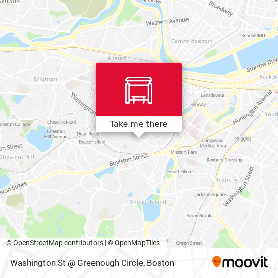 Washington St @ Greenough Circle map
