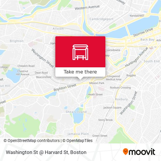 Washington St @ Harvard St map