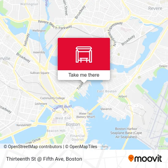 Thirteenth St @ Fifth Ave map